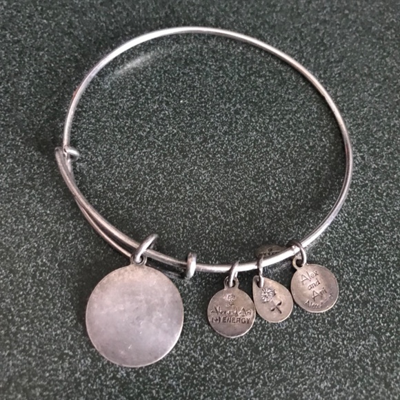 Alex and Ani Silver Expandable Wire Bracelet Taurus - Picture 11 of 16